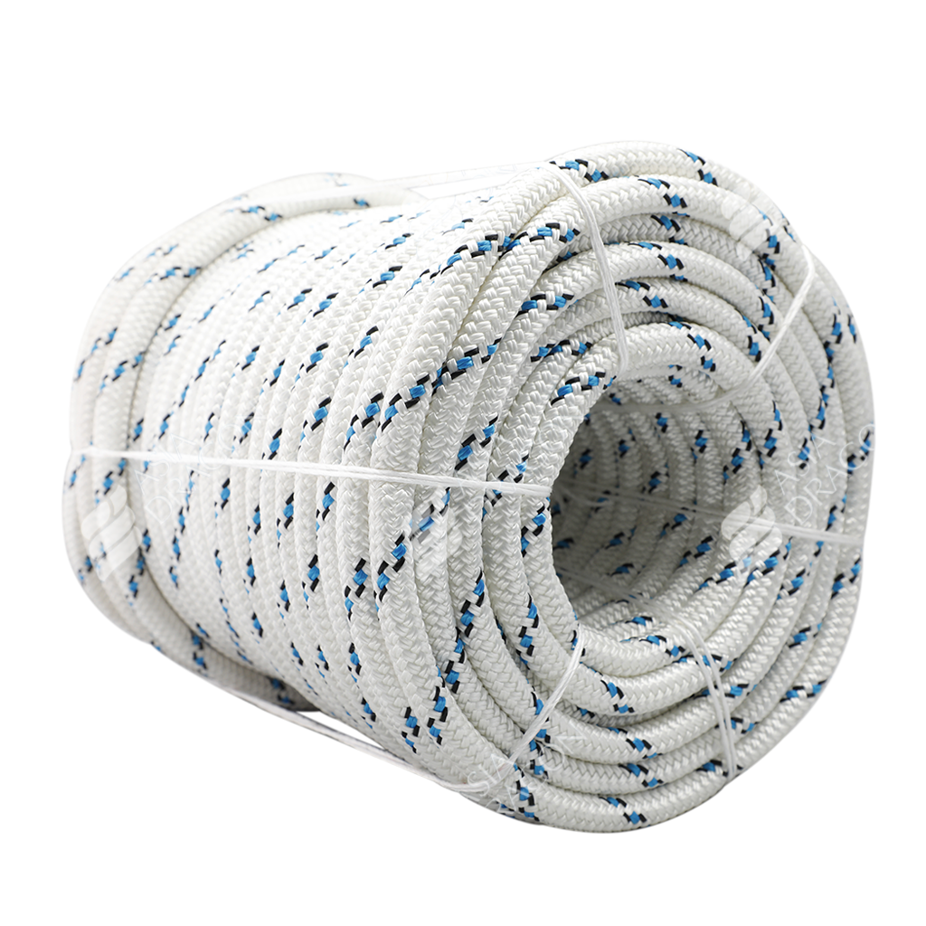 PET Climbing Rope (White w/ Blue Tracer)