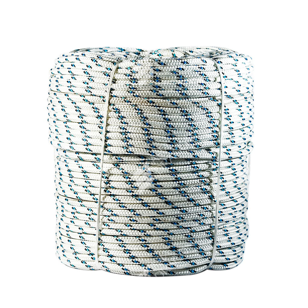 PET Climbing Rope (White w/ Blue Tracer)