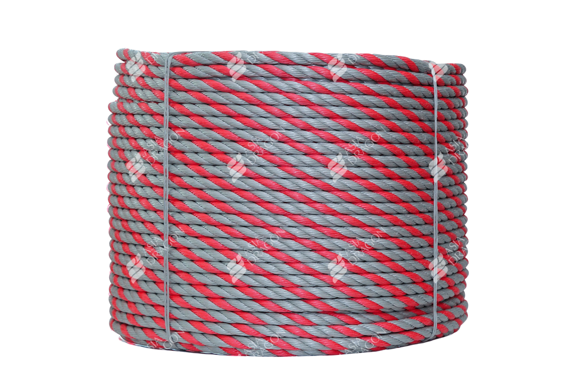 PP 3-Strand Rope (Grey Red Color)