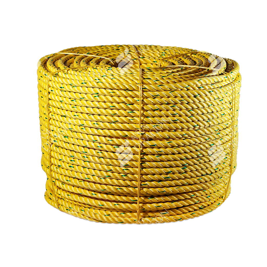 PP 3-Strand Rope (Yellow W/ Green Tracer)