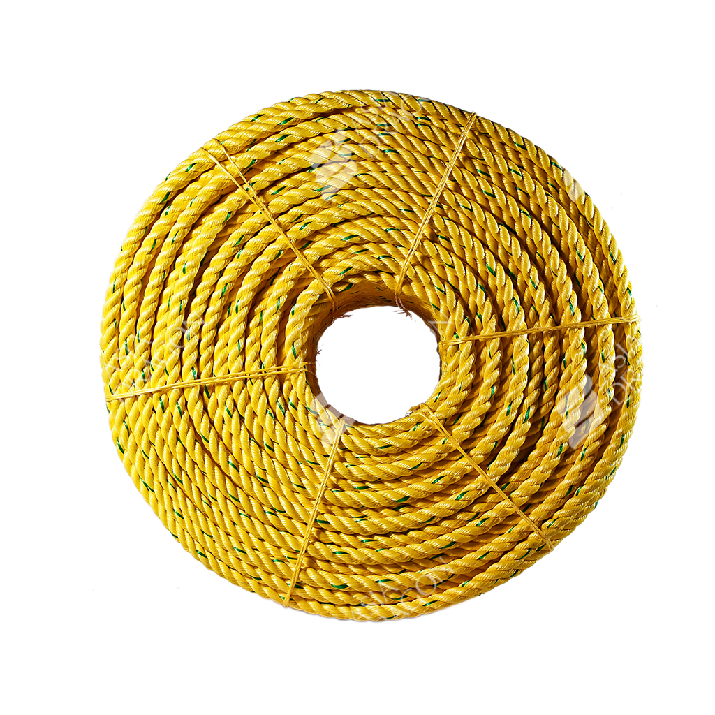 PP 3-Strand Rope (Yellow W/ Green Tracer)